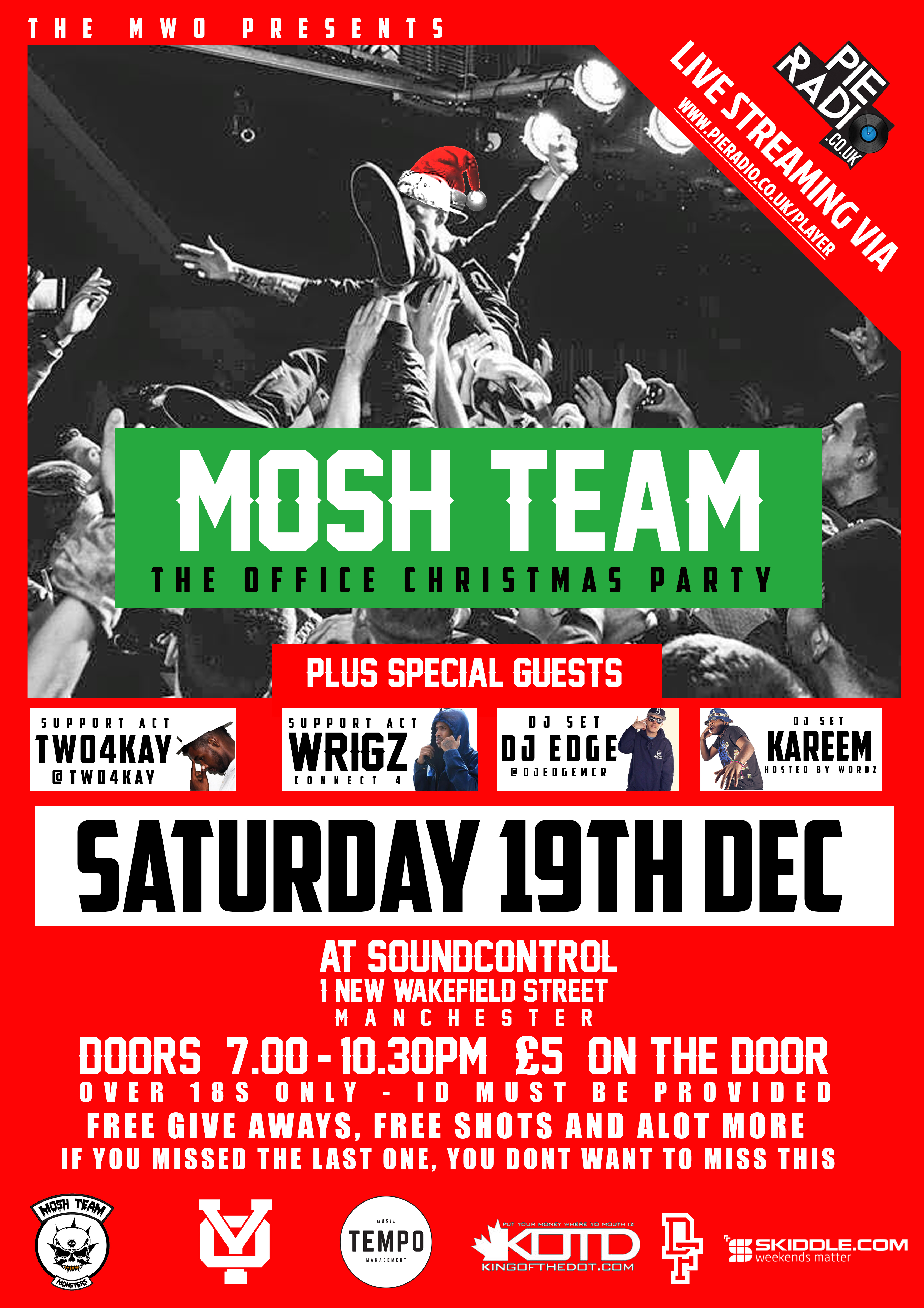 Mosh Team Official Christmas Party + Live Stream by Pie Radio [@MoshTeamOnline]