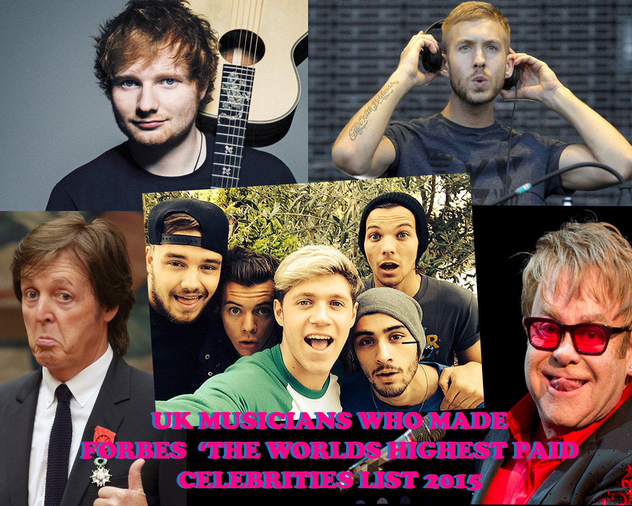 UK Musicians featured in Forbes ‘The World’s Highest Paid Celebrities 2015’