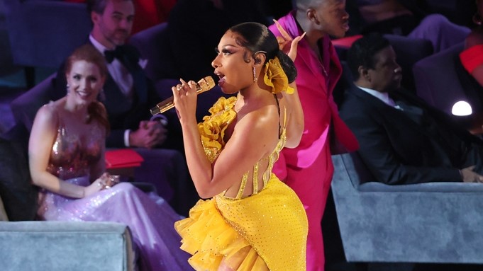 Megan Thee Stallion performs surprise rap verse at 2022 Oscars